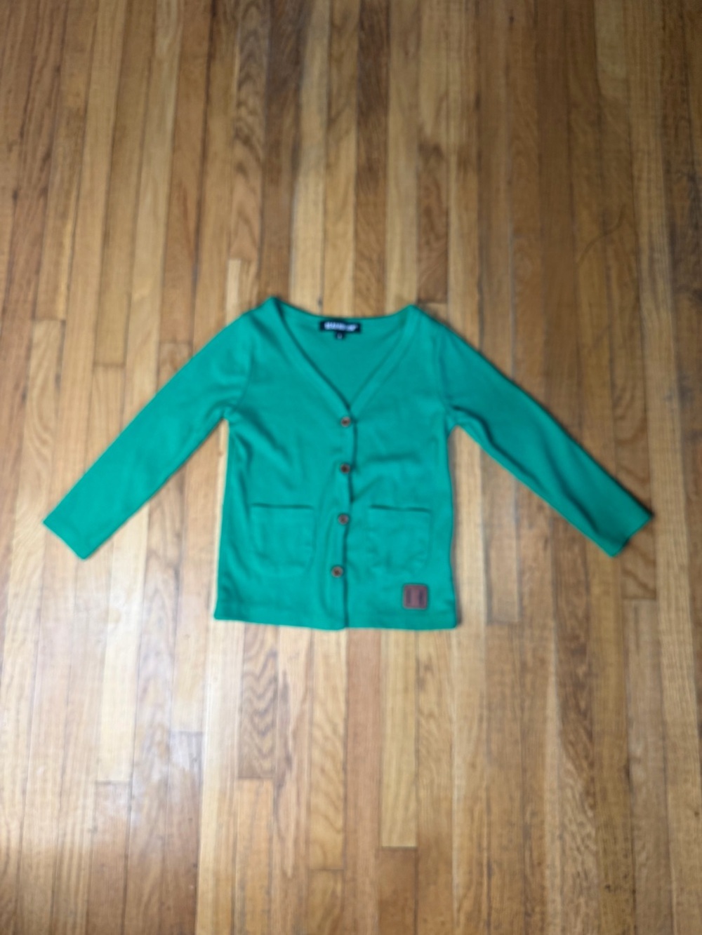 Beau hudson size 1 (approx 12-18) green cardigan